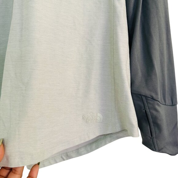 The North Face Flashdry Womens Light & Thyme Green Stretch Long Sleeve Size L - Picture 3 of 7